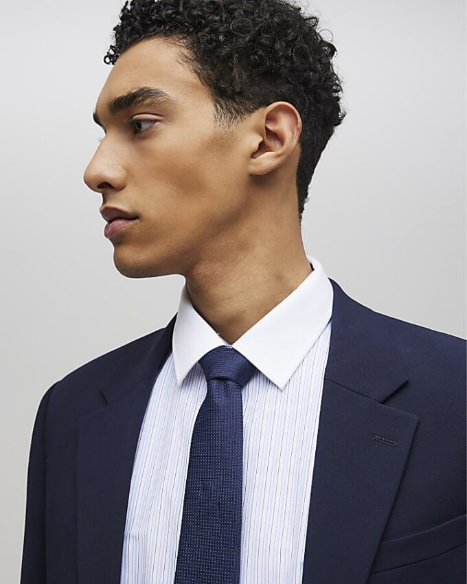 Navy Micro Dot Tie