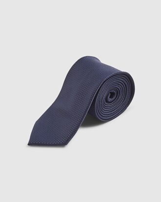 Navy Micro Dot Tie