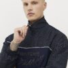 Navy Microcheck Penrose Tracksuit Jacket