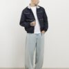Navy Microcheck Penrose Tracksuit Jacket