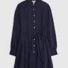 Navy Mini Belted Shirt Dress