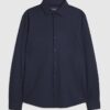 Navy Muscle Fit Pique Shirt
