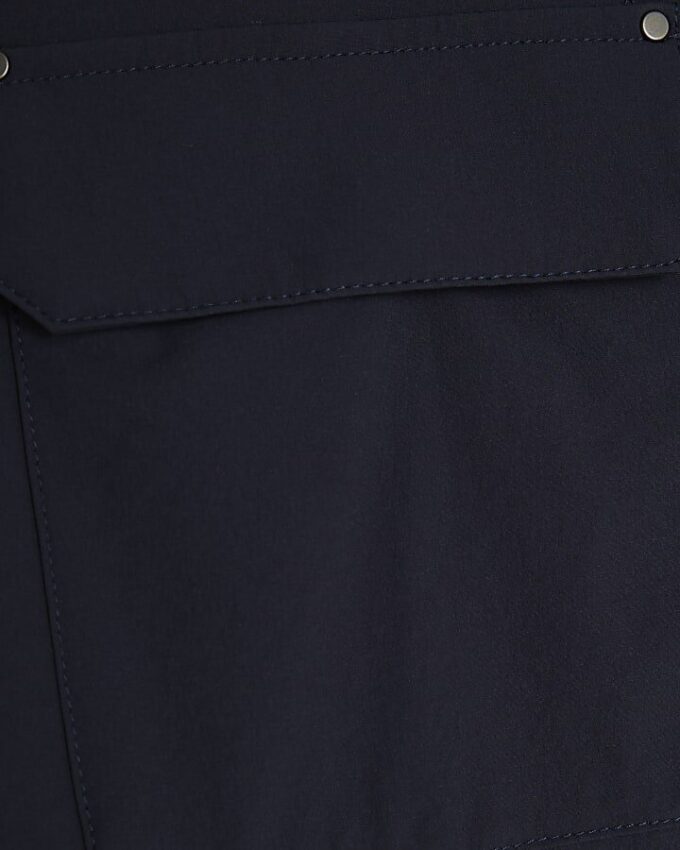 Navy Muscle Fit Shacket