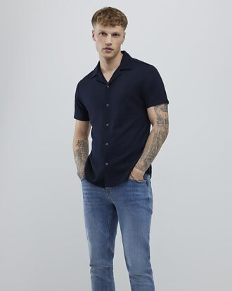 Navy Muscle Fit Shirt