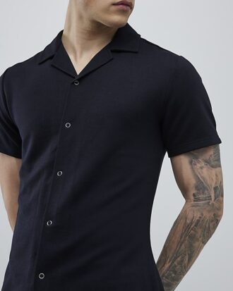 Navy Muscle Fit Shirt