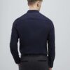 Navy Muscle Fit Textured Shirt