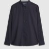 Navy Muscle Fit Textured Shirt