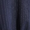 Navy Pinstripe Tie Side Bubble Hem Top