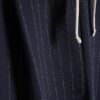 Navy Pinstripe Wide Leg Trousers