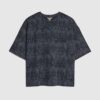 Navy Premium Crinkle Effect Boxy T-shirt