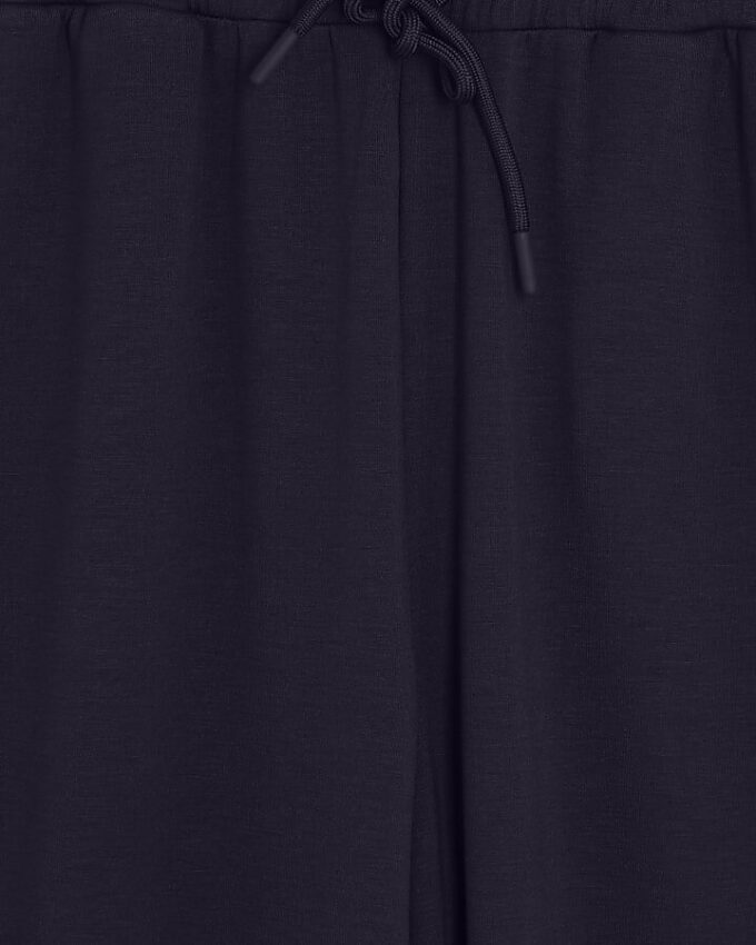 Navy Premium High Waisted Wide Leg Joggers