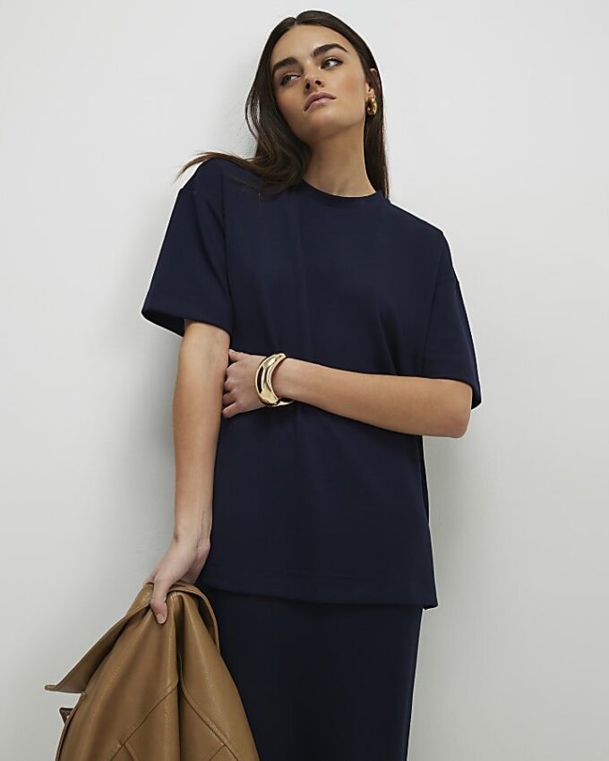 Navy Premium Oversized T-Shirt