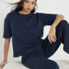 Navy Premium Short Sleeve Boxy Fit T-shirt