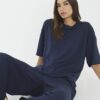 Navy Premium Short Sleeve Boxy T-shirt