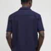 Navy Regular Fit Floral Embroidered Shirt