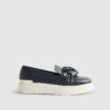 Navy Ring Twist Slip On Trainers