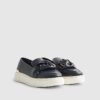 Navy Ring Twist Slip On Trainers