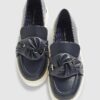Navy Ring Twist Slip On Trainers