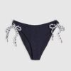Navy Rope Trim Bikini Bottoms