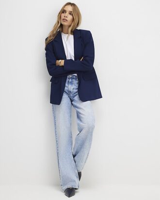 Navy Single Breasted Blazer