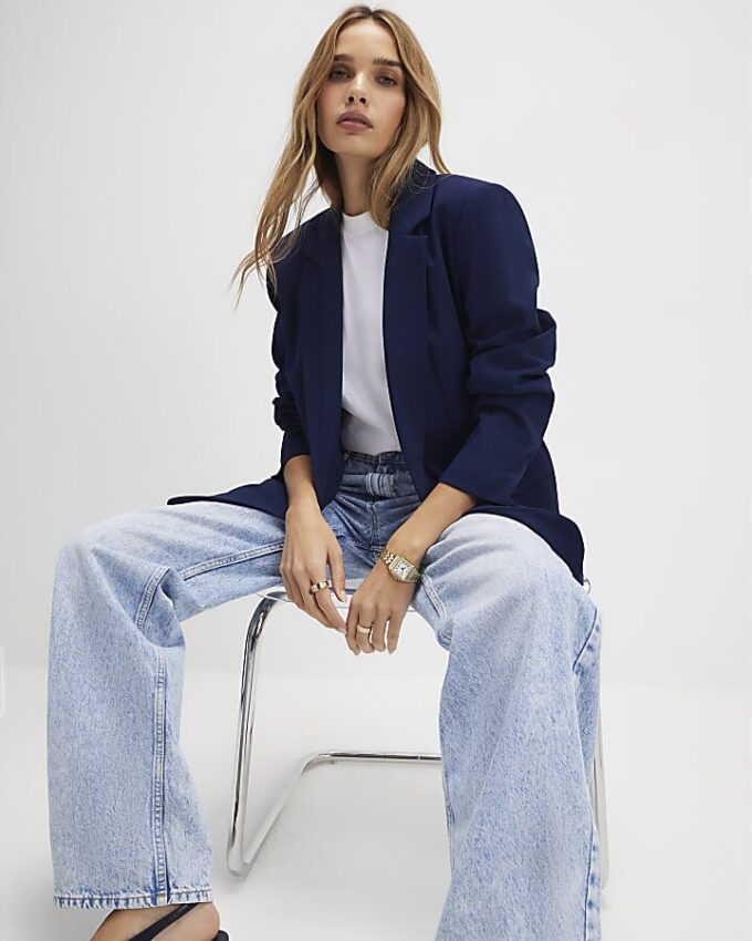 Navy Single Breasted Blazer