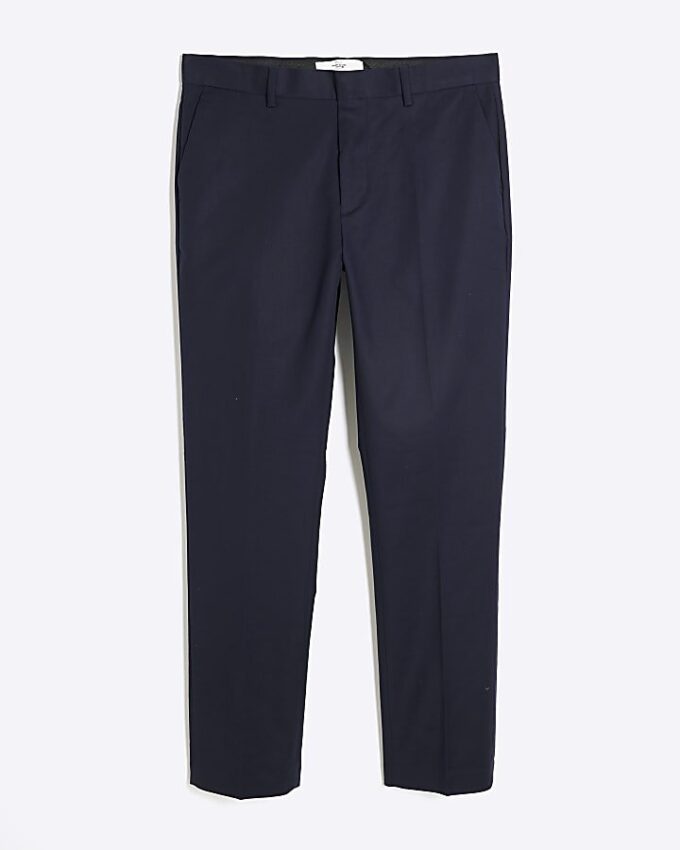 Navy Slim Fit Chino Trousers