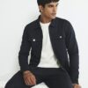 Navy Slim Fit Double Pocket Overshirt