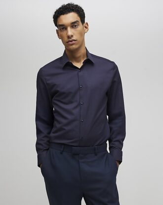 Navy Slim Fit Premium Formal Shirt