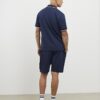 Navy Slim Fit Textured Tipped Shorts