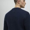 Navy Slim Fit Waffle Knit Jumper