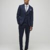 Navy slim fit waistcoat