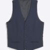 Navy slim fit waistcoat