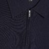 Navy Slim Fit Zip Polo Shirt