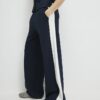 Navy Stitch Detail Trousers