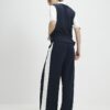 Navy Stitch Detail Trousers