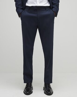 Navy Stretch Slim Fit Suit Trousers