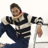Navy Striped Cardigan