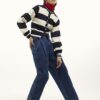 Navy Striped Cardigan