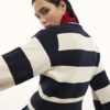 Navy Striped Cardigan