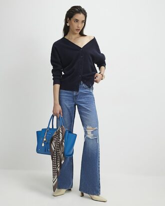 Navy V Neck Cardigan Navy V Neck Cardigan