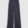 Navy Wide Leg Side Stripe Joggers