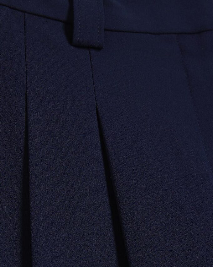 Navy Wide Leg Trousers