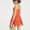 Orange Sleeveless Mini Beach Dress