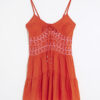 Orange Sleeveless Mini Beach Dress