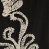Petite Black Embroidered Wide Leg Trousers