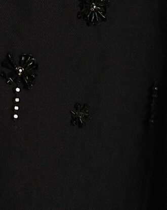 Petite Black Straight Embellished Jeans