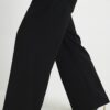 Petite Black Wide Leg Trousers