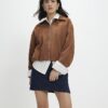 Petite Blue Denim Jersey Mini Skirt