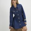 Petite Blue Denim Long Sleeve Shirt Dress