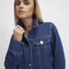 Petite Blue Denim Long Sleeve Shirt Dress